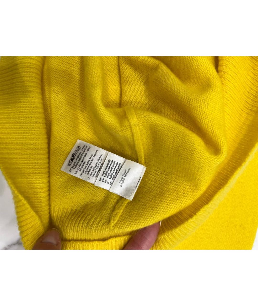 ALLUDE Желтый кашемировый джемпер / свитер, фото 3