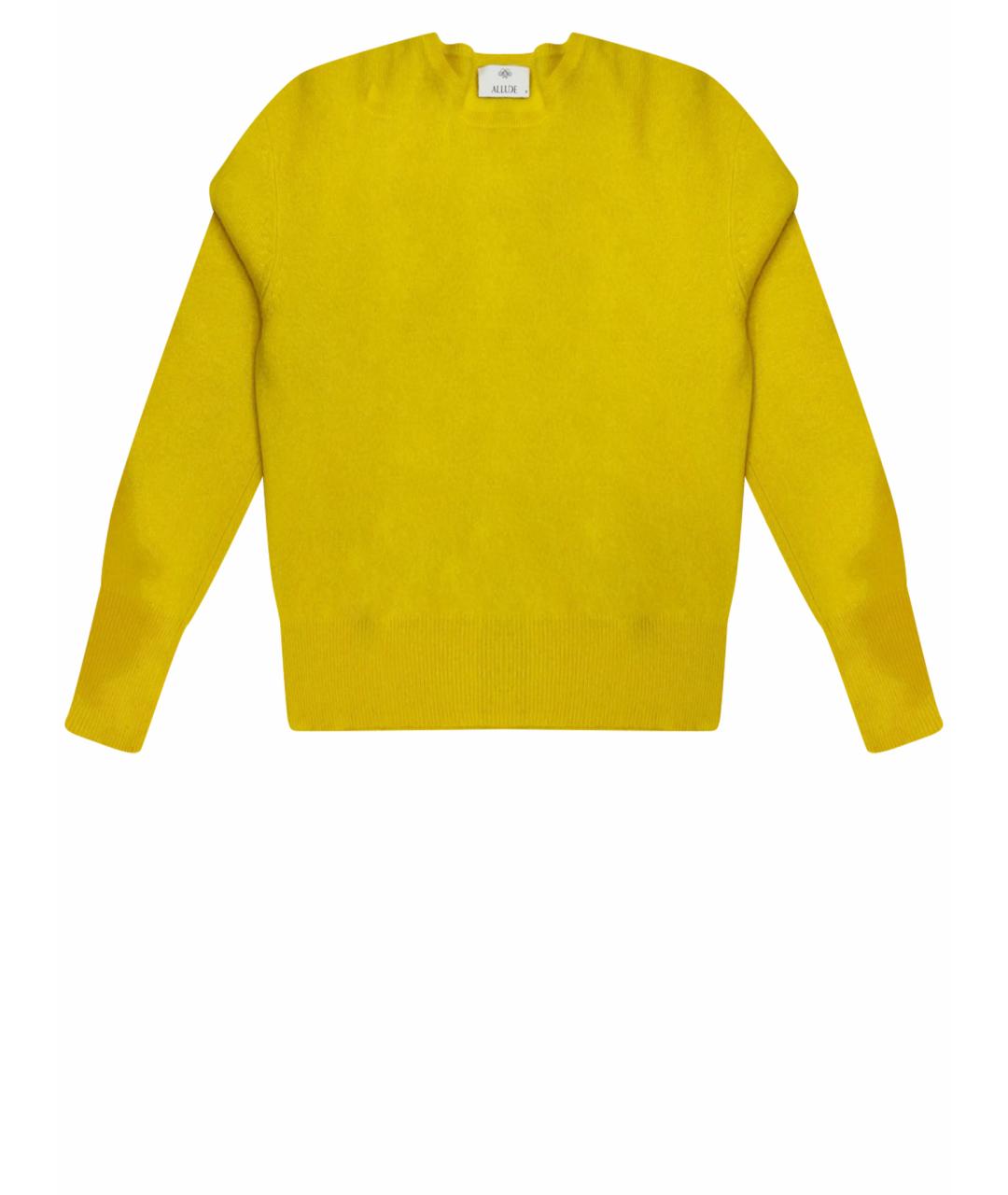 ALLUDE Желтый кашемировый джемпер / свитер, фото 1