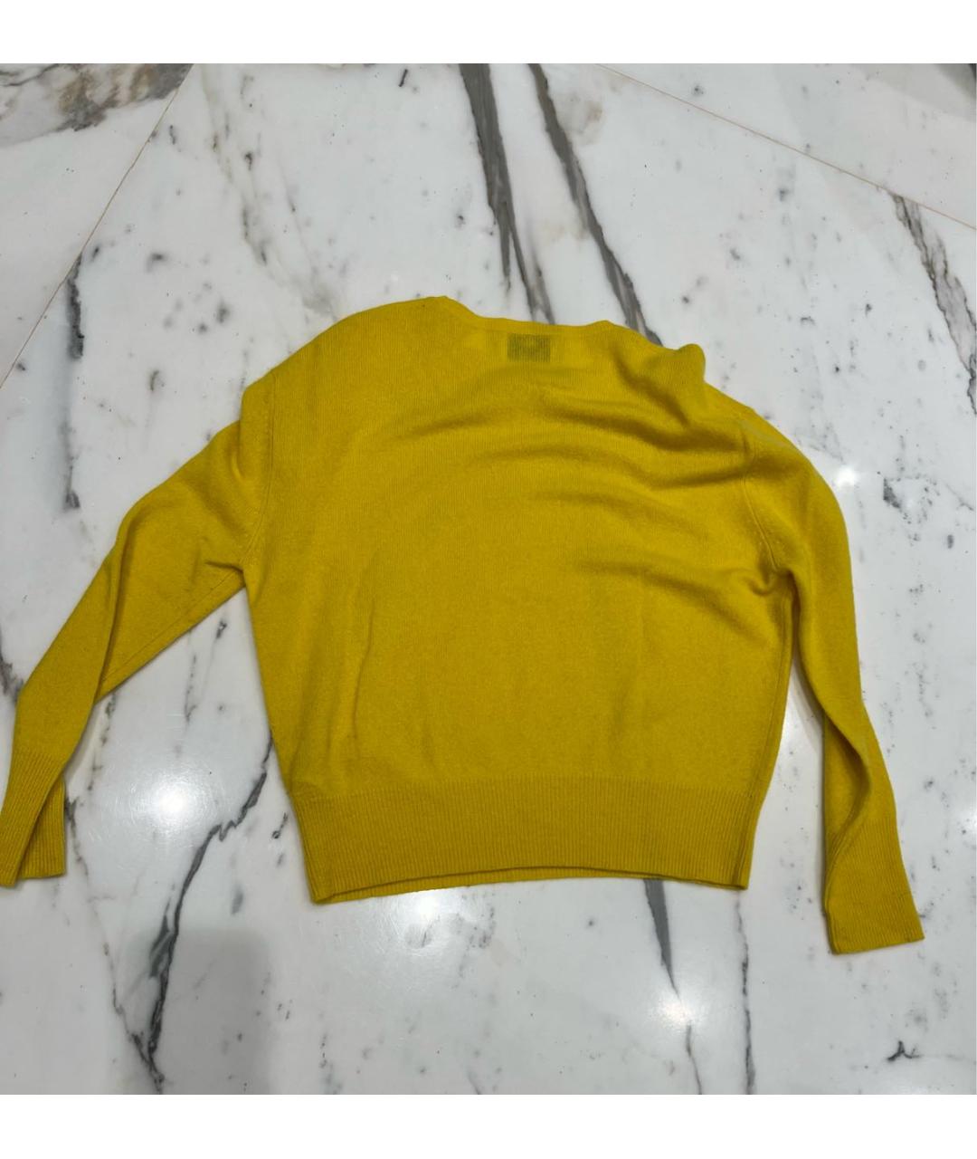 ALLUDE Желтый кашемировый джемпер / свитер, фото 2