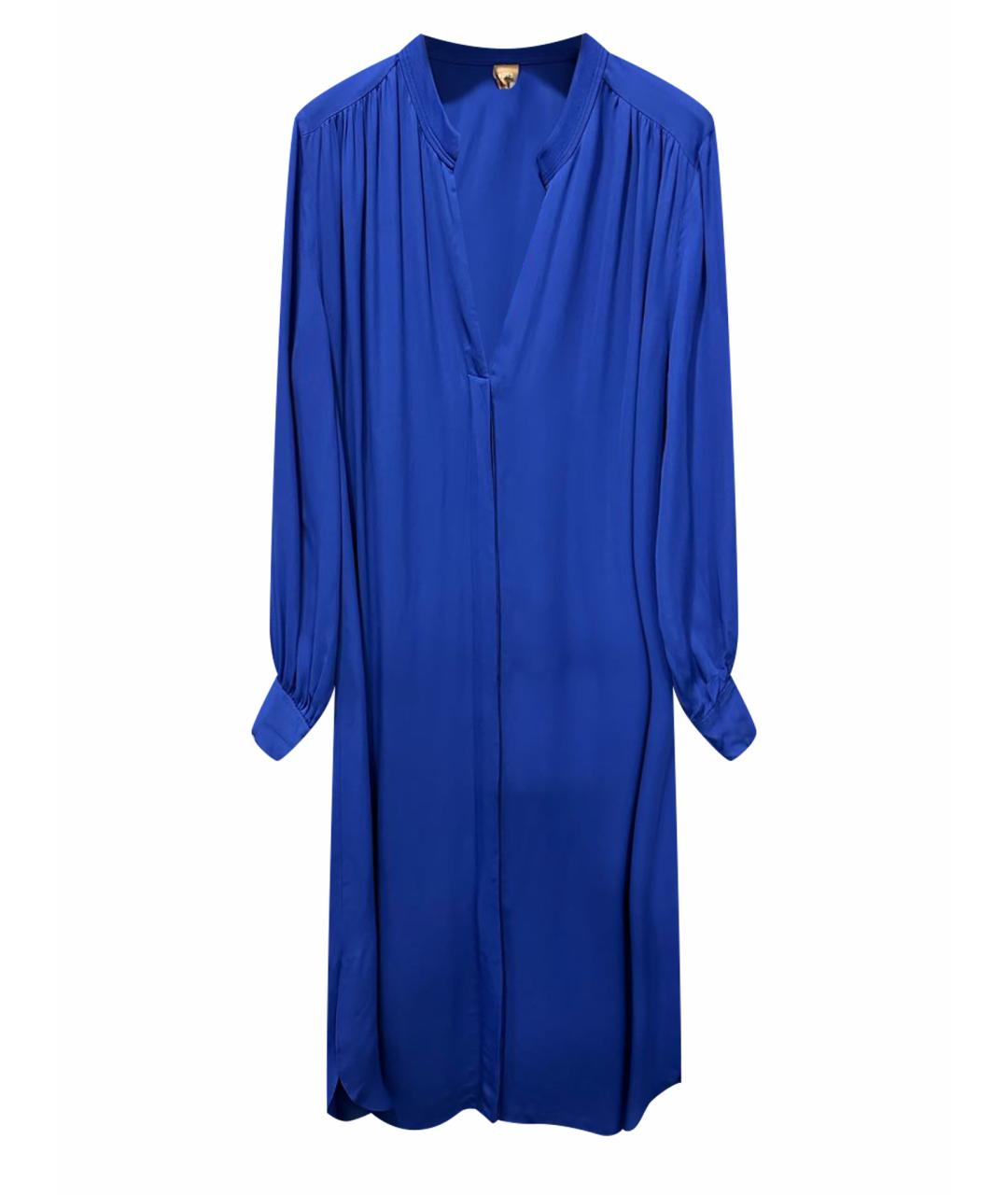 HUGO BOSS Синее вискозное повседневное платье, фото 1
