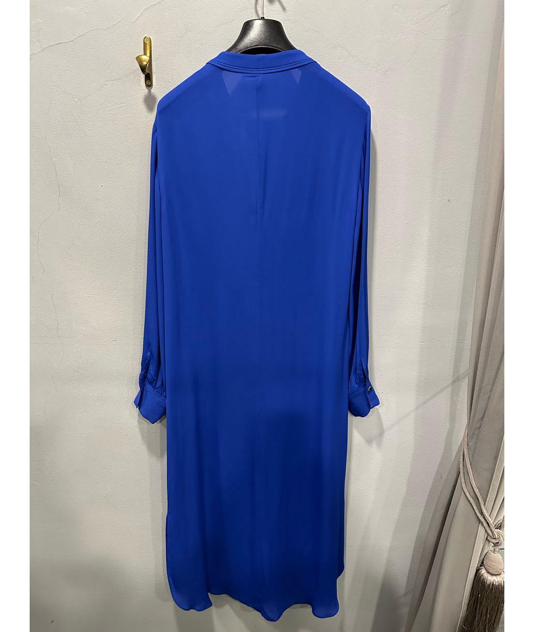 HUGO BOSS Синее вискозное повседневное платье, фото 2
