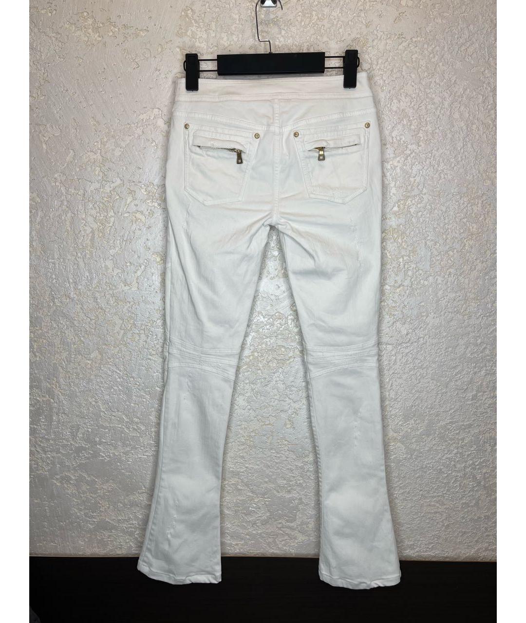 BALMAIN Белые хлопковые джинсы клеш, фото 6