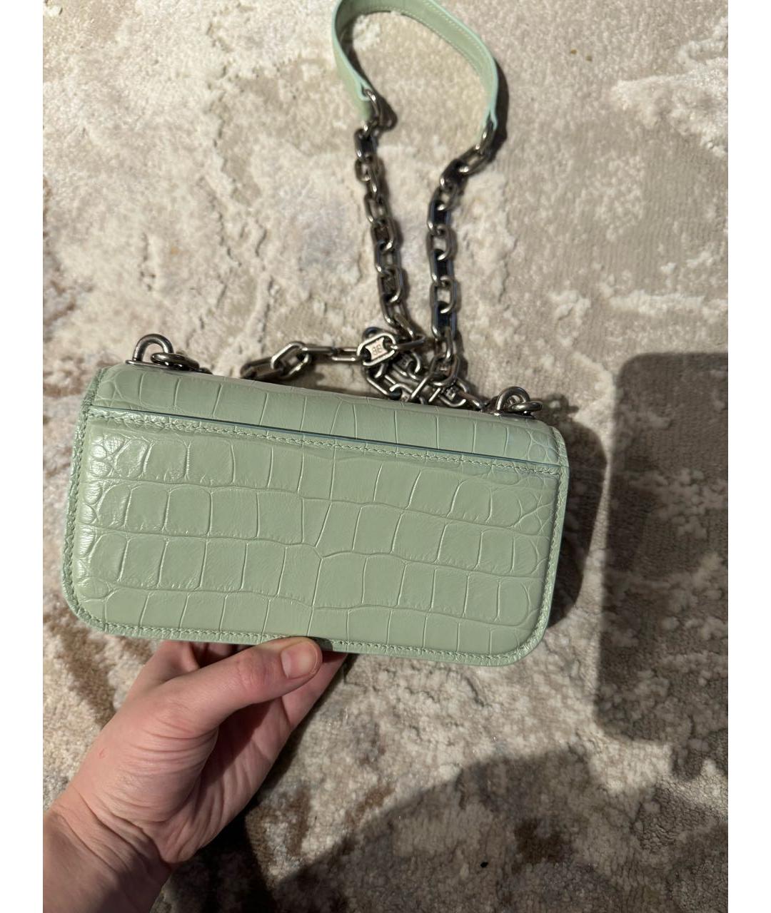 BALENCIAGA Салатовая кожаная сумка через плечо, фото 3