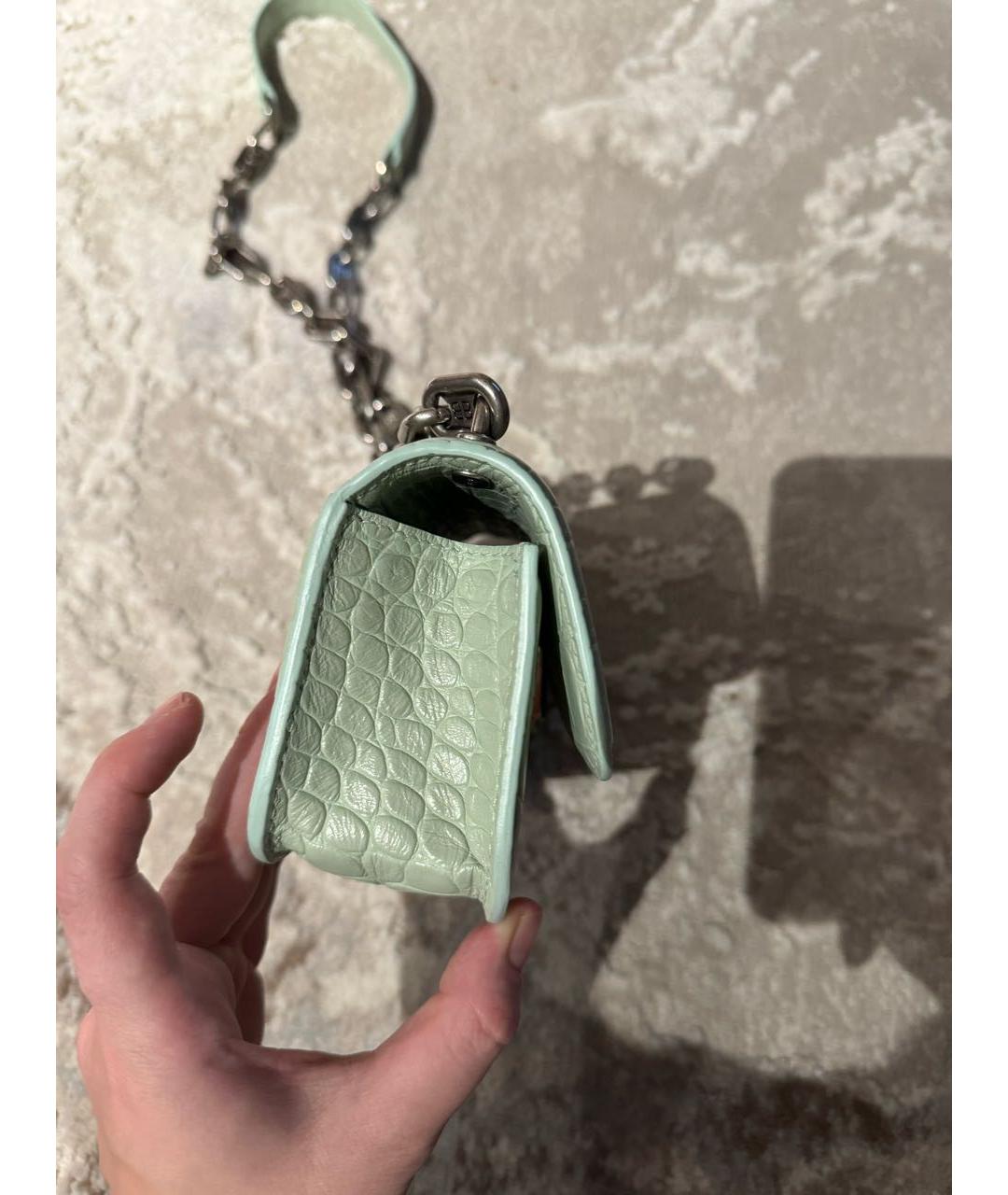 BALENCIAGA Салатовая кожаная сумка через плечо, фото 2