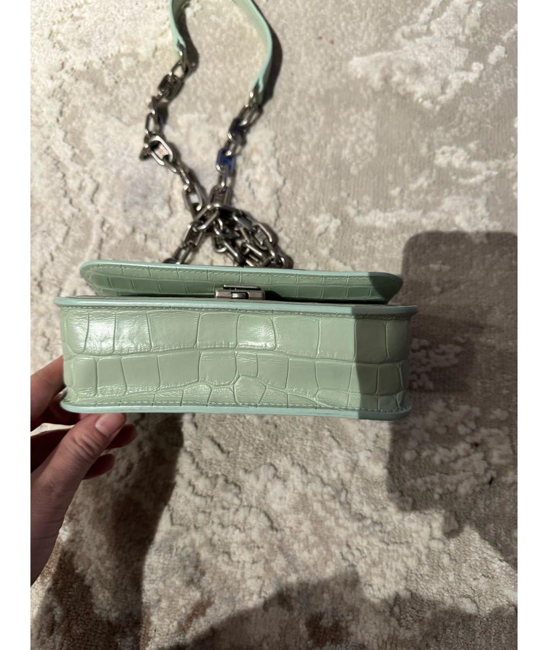 BALENCIAGA Салатовая кожаная сумка через плечо, фото 6