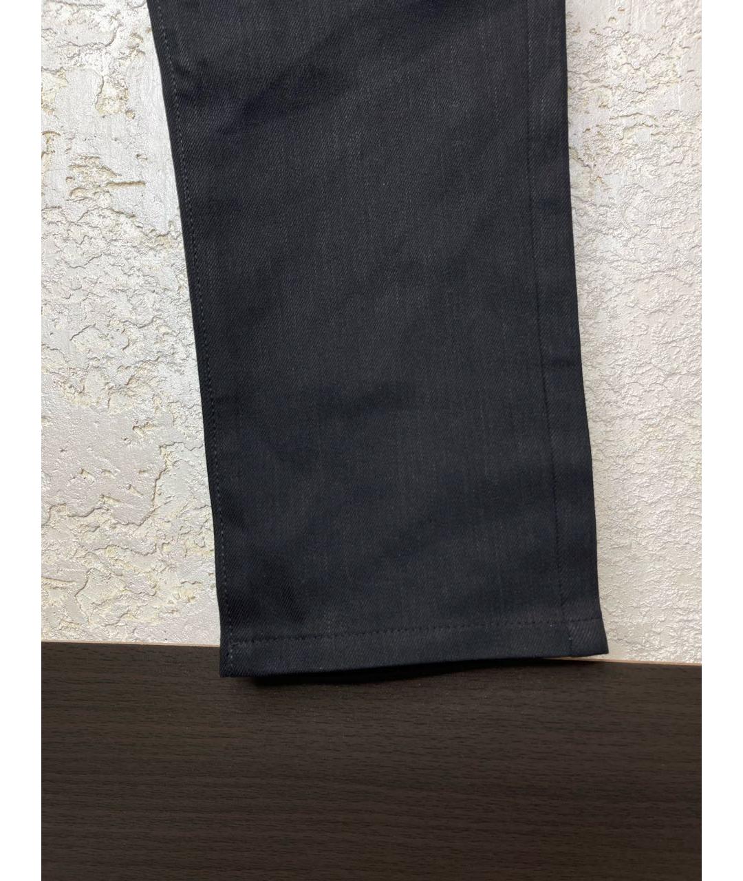 SAINT LAURENT Черные хлопко-эластановые джинсы скинни, фото 4