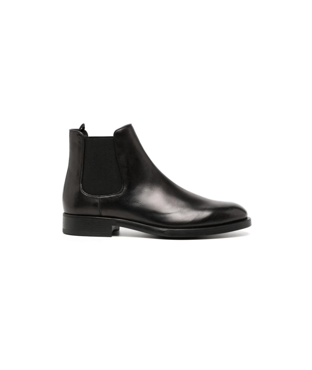 GIORGIO ARMANI Черные кожаные высокие ботинки, фото 9