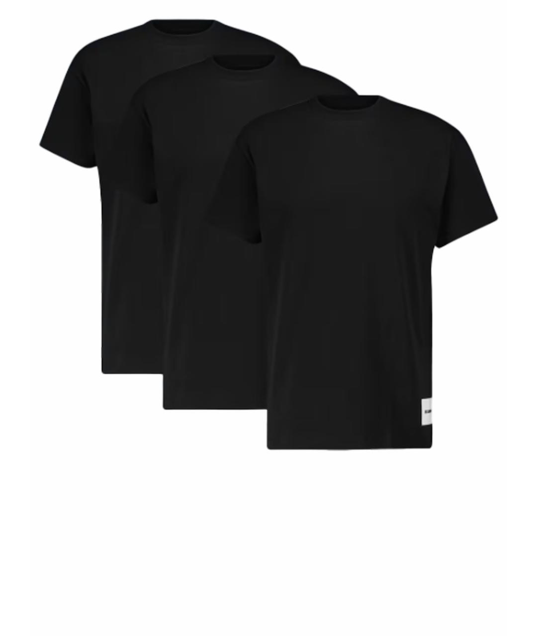 JIL SANDER Черная хлопковая футболка, фото 1