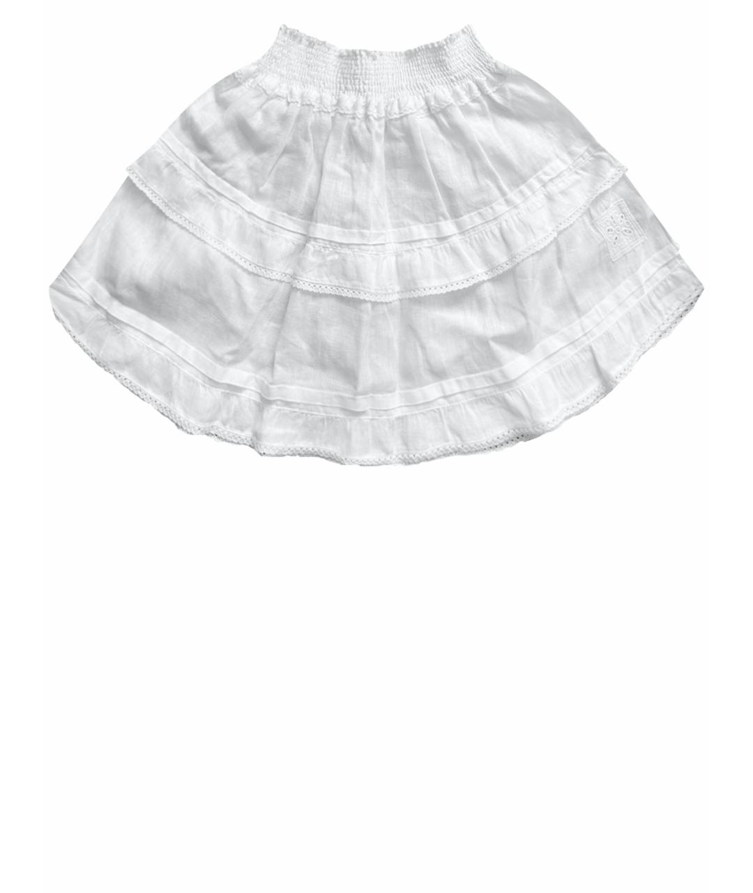 120%LINO Белая льняная юбка, фото 1