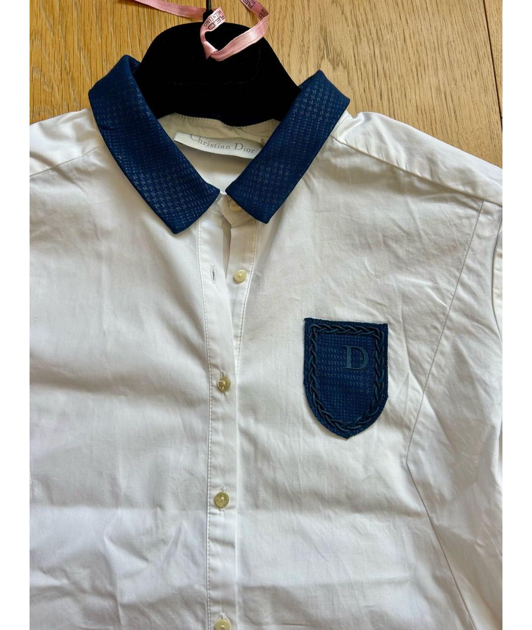 CHRISTIAN DIOR PRE-OWNED Белая хлопковая рубашка/блузка, фото 3