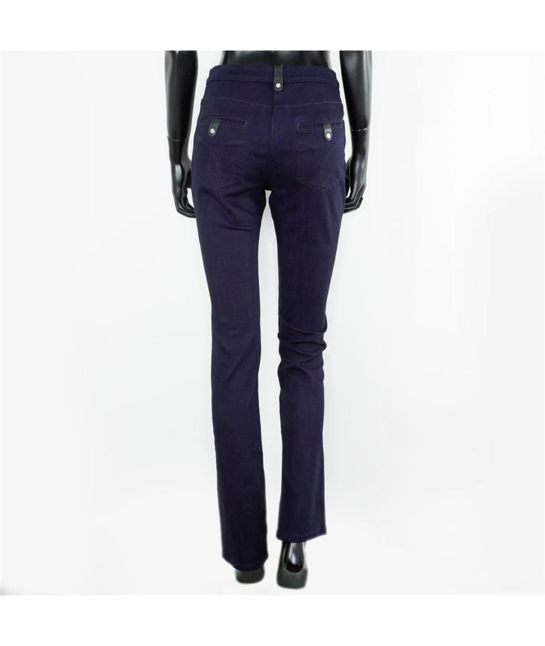 VERSACE Фиолетовые хлопковые прямые джинсы, фото 3