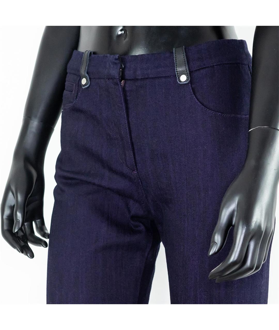 VERSACE Фиолетовые хлопковые прямые джинсы, фото 2