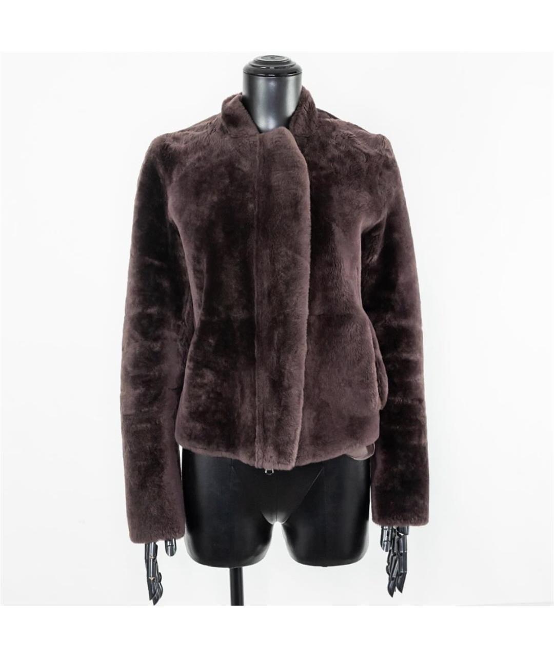 BRUNELLO CUCINELLI Коричневая льняная дубленка, фото 4