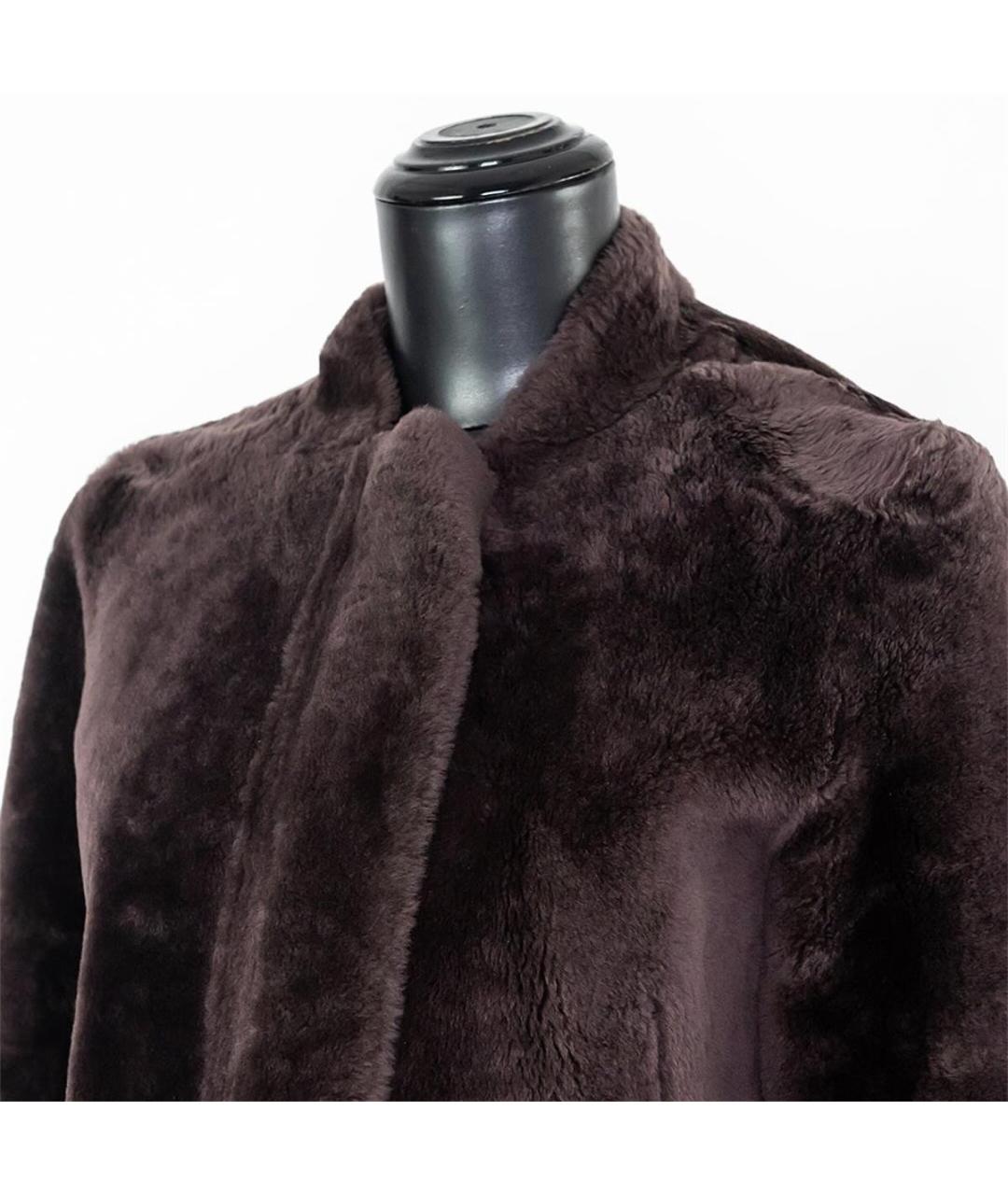 BRUNELLO CUCINELLI Коричневая льняная дубленка, фото 2