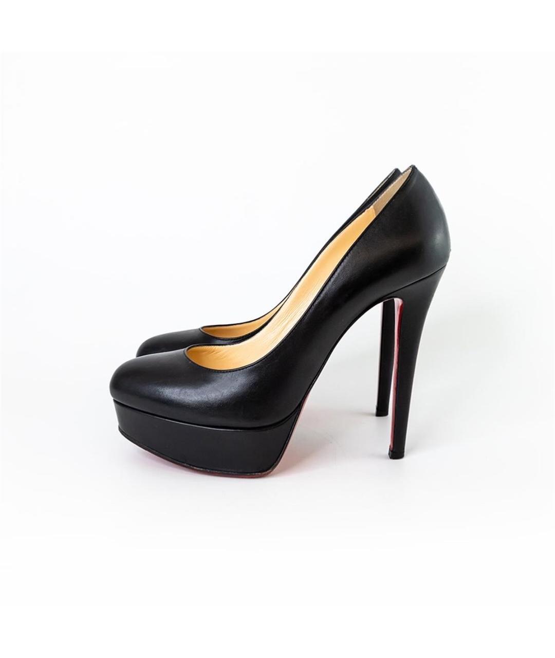 CHRISTIAN LOUBOUTIN Черные кожаные туфли, фото 5