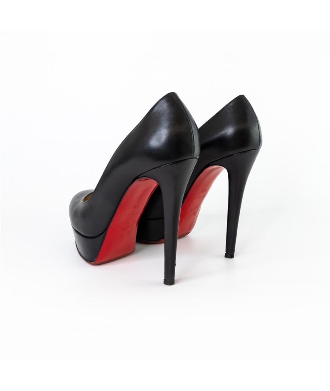 CHRISTIAN LOUBOUTIN Черные кожаные туфли, фото 4