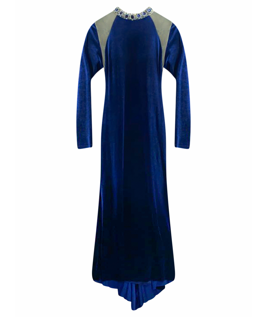 TARIK EDIZ Синее бархатное вечернее платье, фото 1