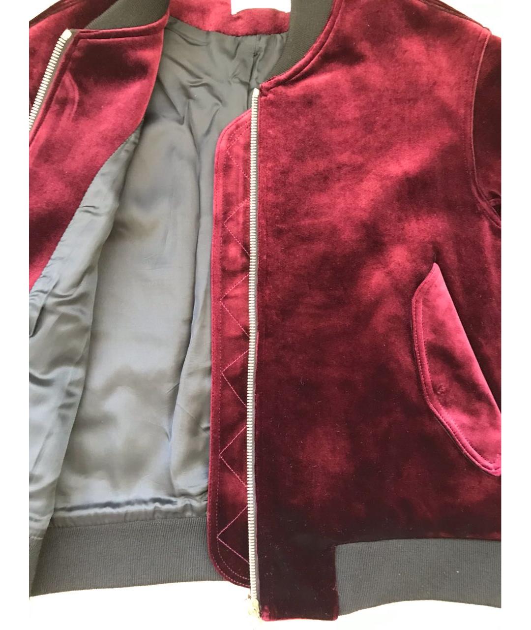 SANDRO Бордовая бархатная куртка, фото 4