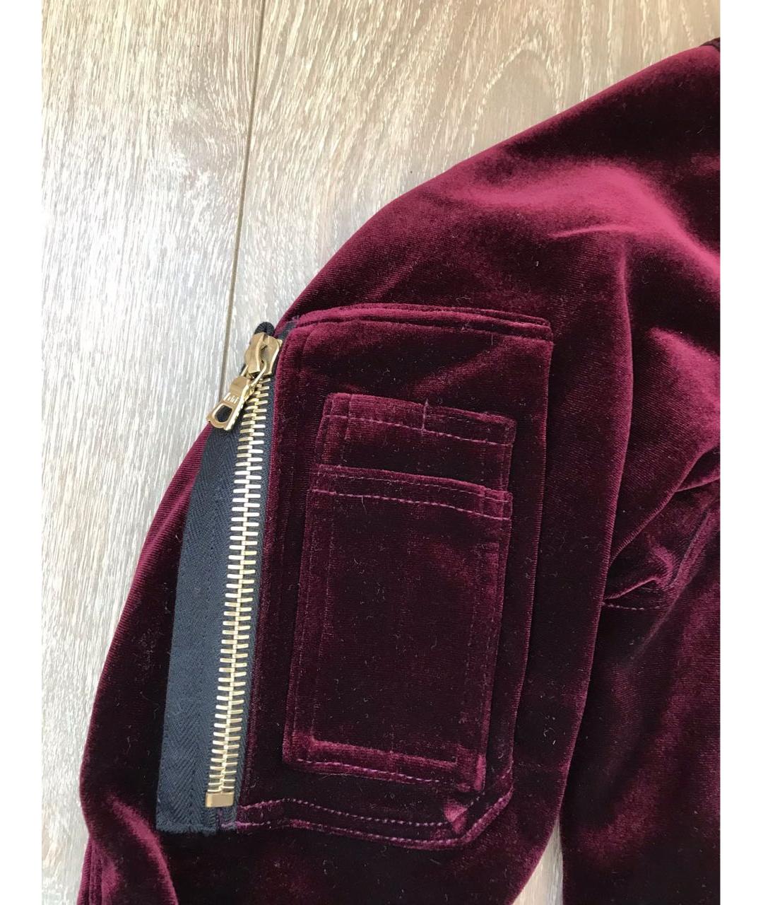 SANDRO Бордовая бархатная куртка, фото 5