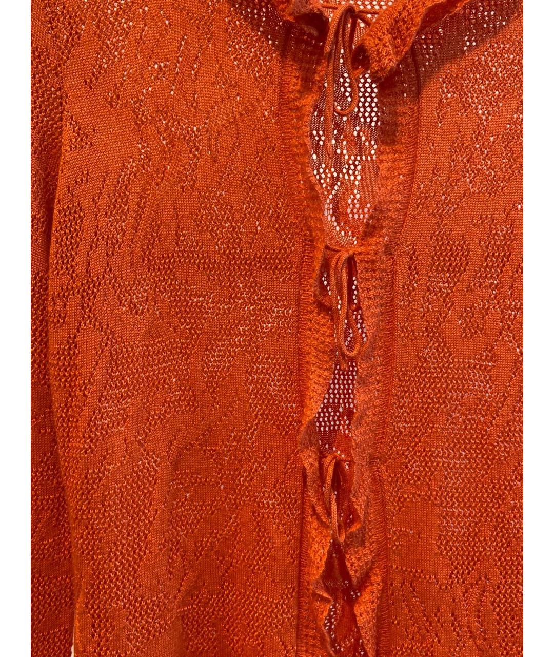 OSCAR DE LA RENTA Оранжевый кашемировый кардиган, фото 4
