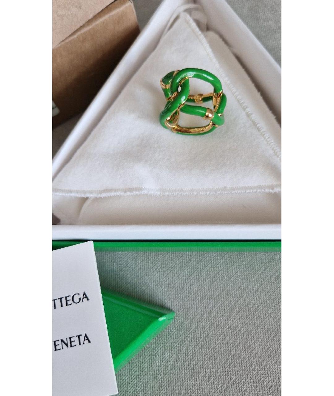 BOTTEGA VENETA Зеленые серебряное кольцо, фото 7