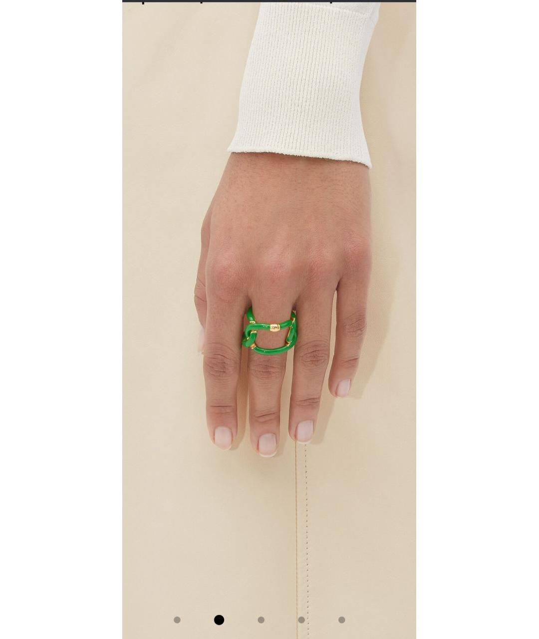 BOTTEGA VENETA Зеленые серебряное кольцо, фото 9