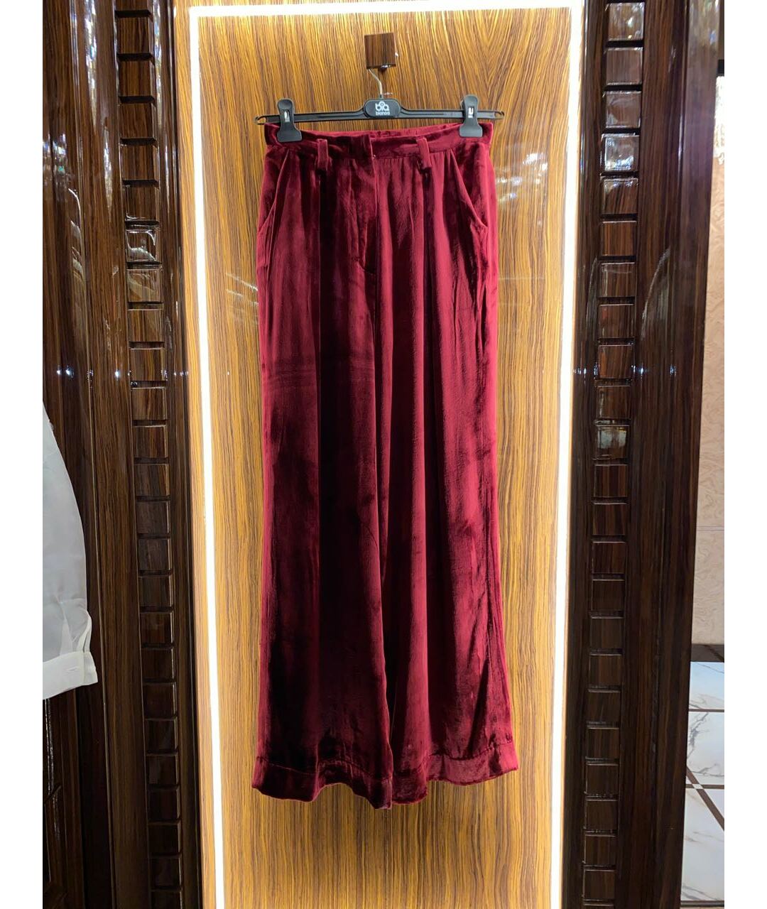 SONIA RYKIEL Бордовый бархатный костюм с брюками, фото 2