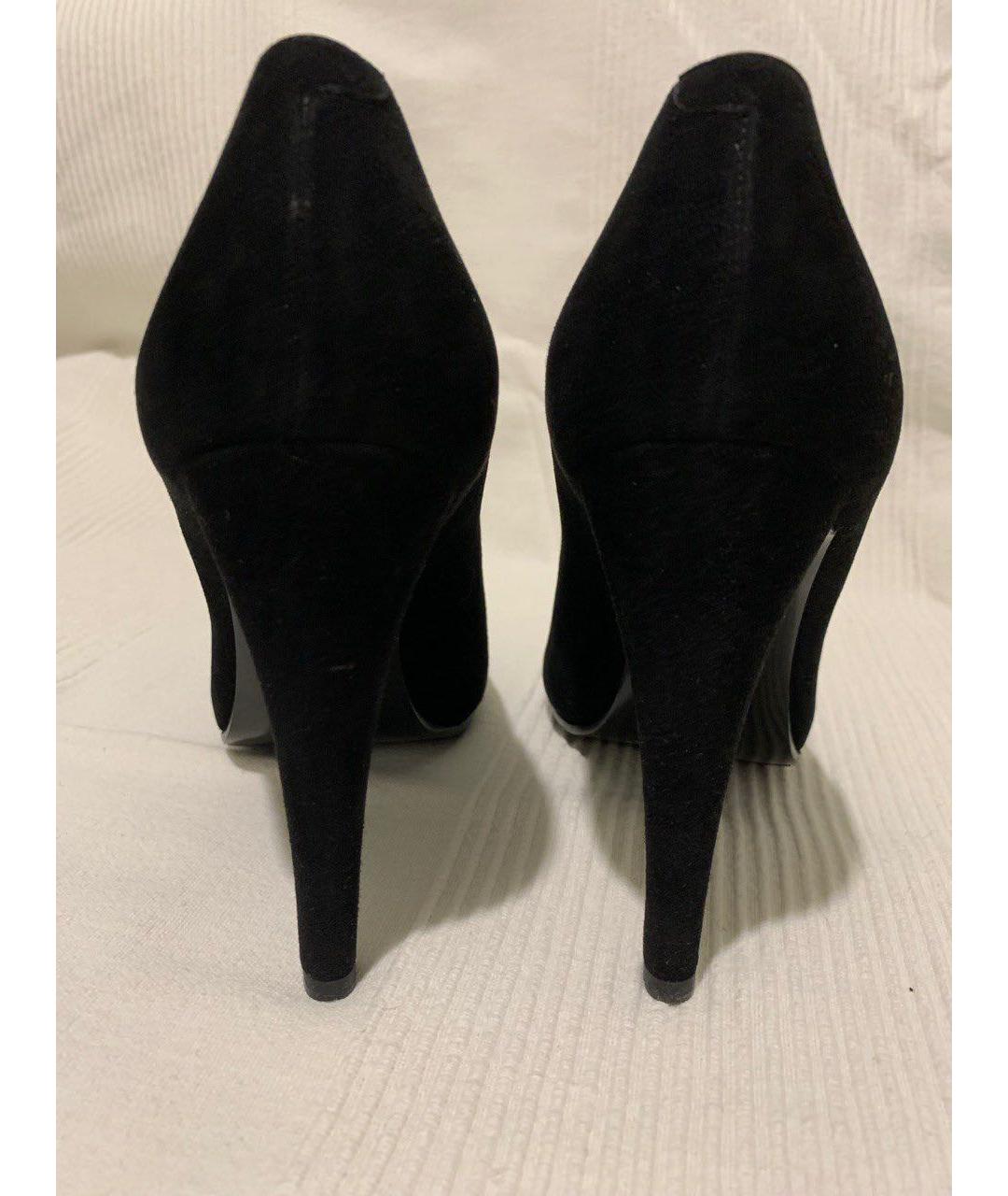 HERMES PRE-OWNED Черные бархатные туфли, фото 4