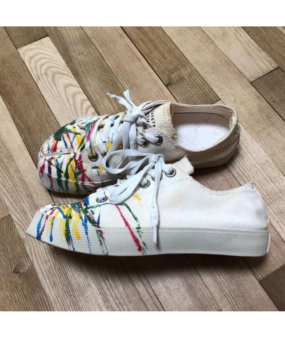 MAISON MARGIELA Мульти текстильные кеды, фото 5