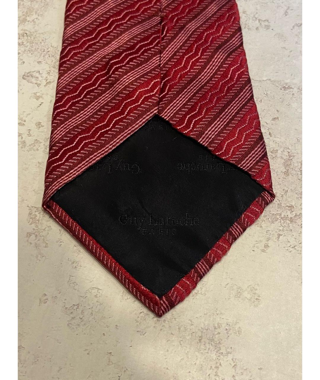 GUY LAROCHE Красный шелковый галстук, фото 4