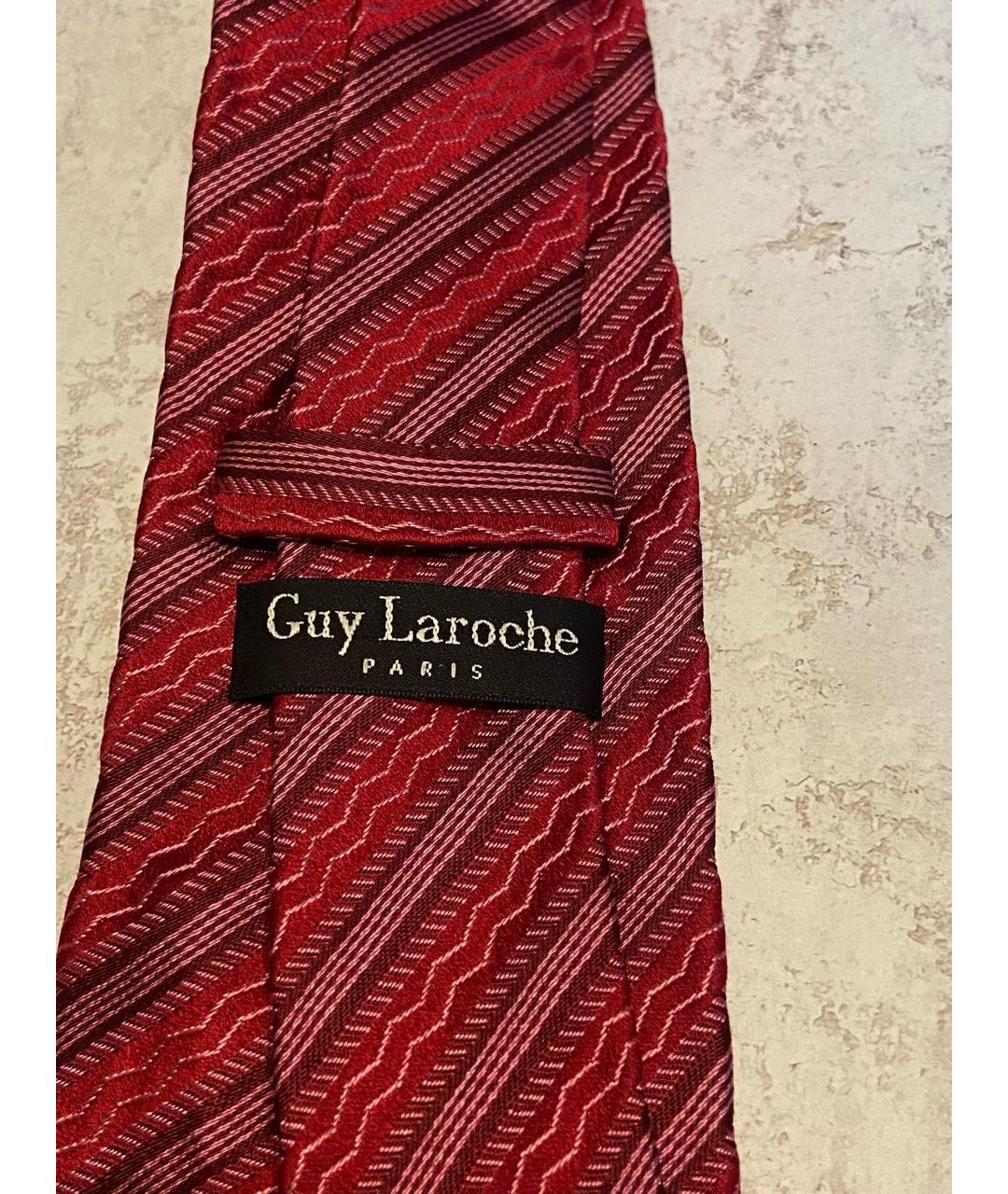 GUY LAROCHE Красный шелковый галстук, фото 5