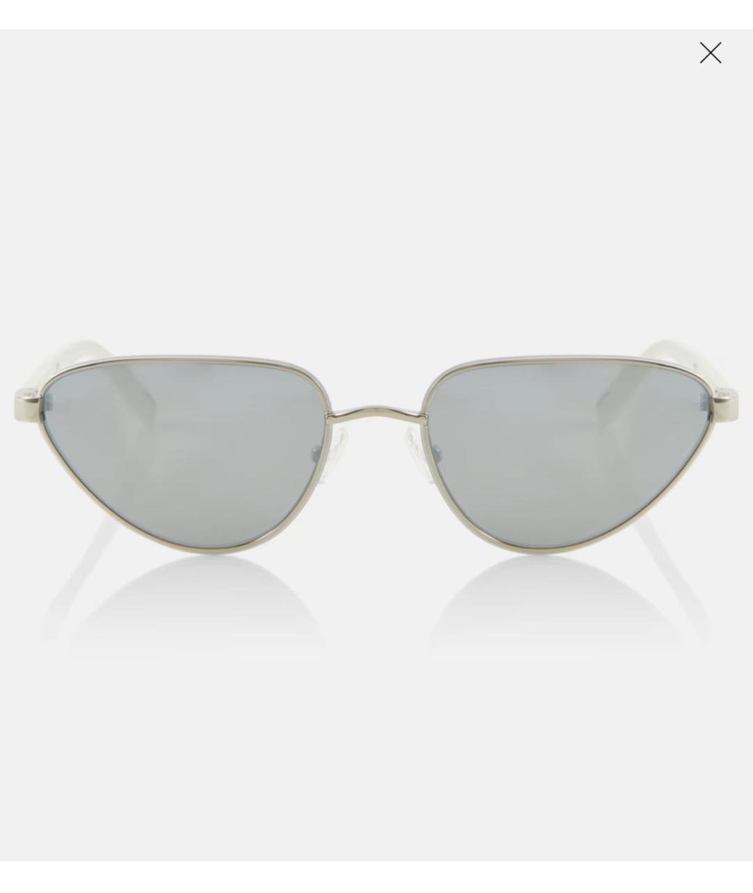 LINDA FARROW Белые пластиковые солнцезащитные очки, фото 6
