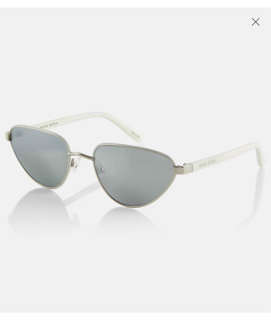 LINDA FARROW Белые пластиковые солнцезащитные очки, фото 5