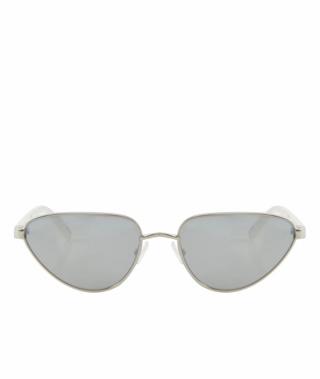 LINDA FARROW Белые пластиковые солнцезащитные очки, фото 1