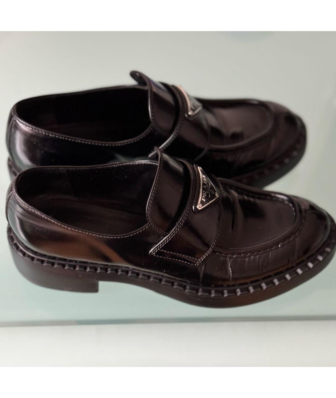 PRADA Черные кожаные лоферы, фото 6