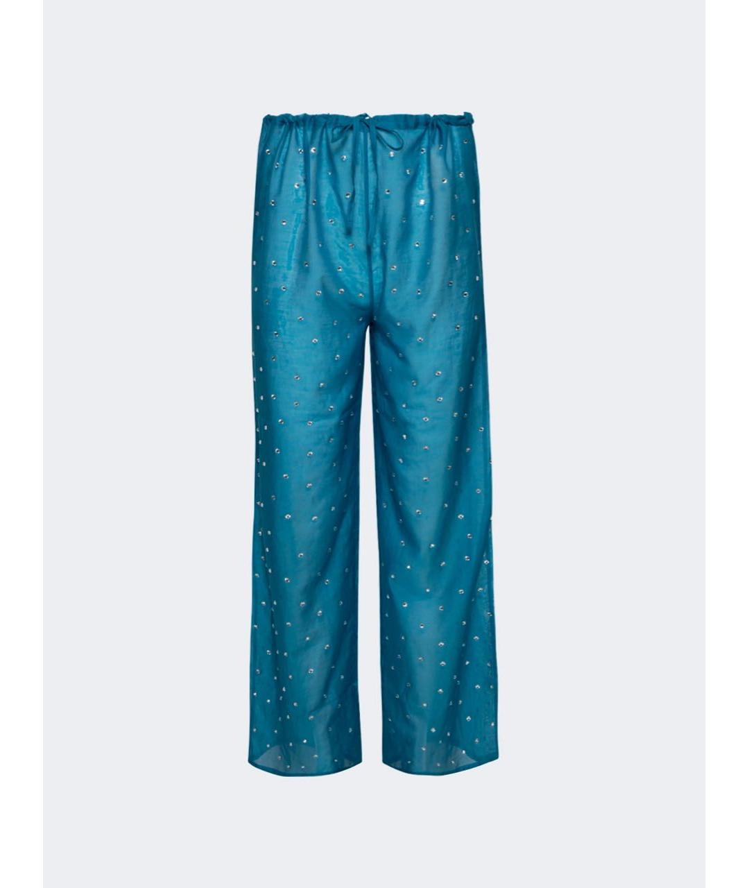 OSEREE Голубые хлопковые прямые брюки, фото 8