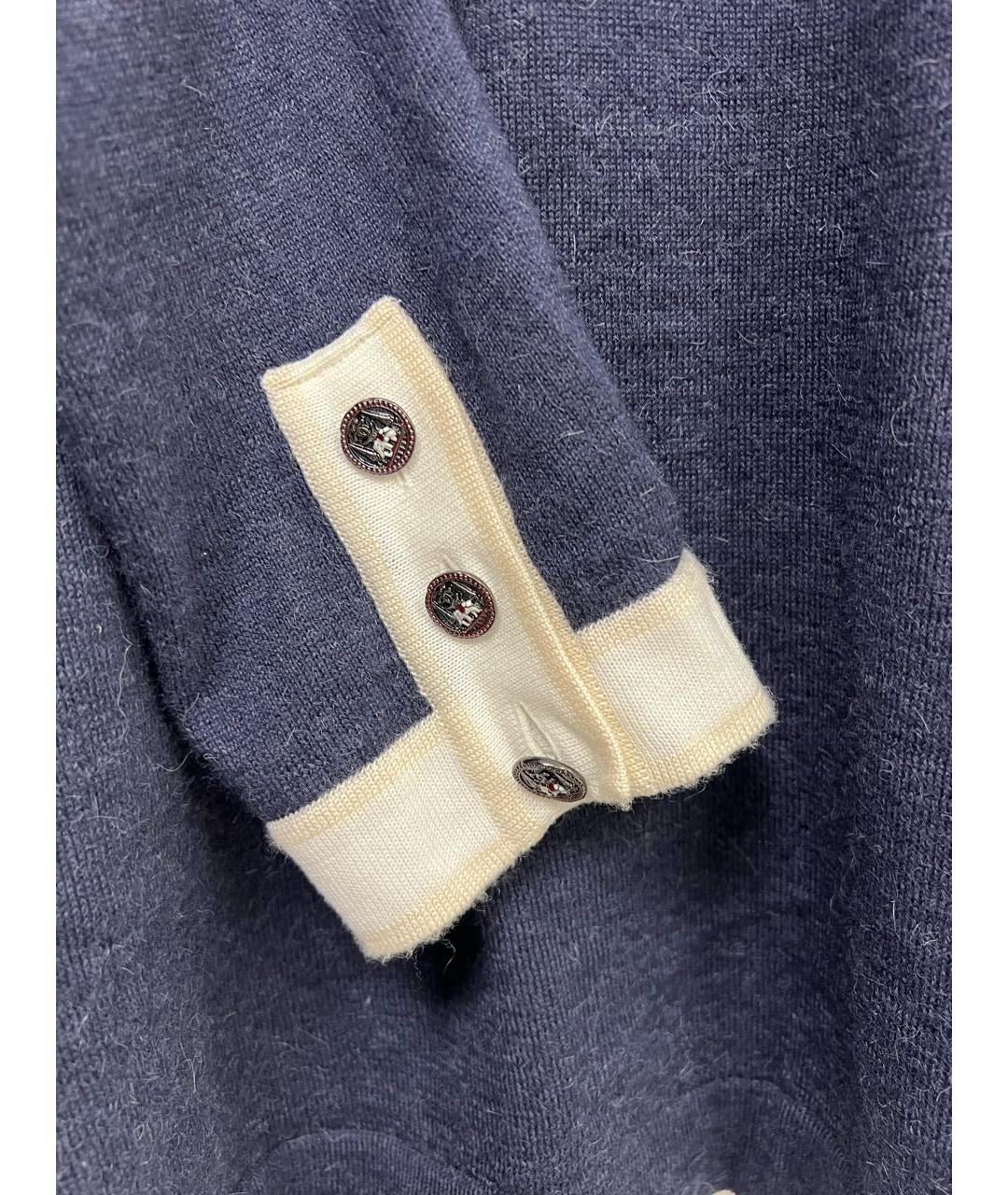 CHANEL Темно-синий шерстяной джемпер / свитер, фото 5