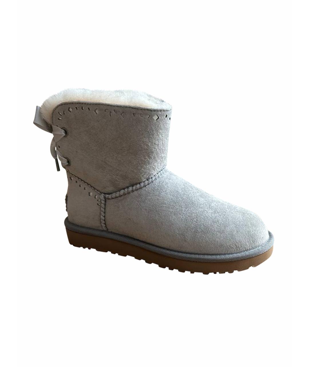 UGG AUSTRALIA Серые замшевые сапоги, фото 1