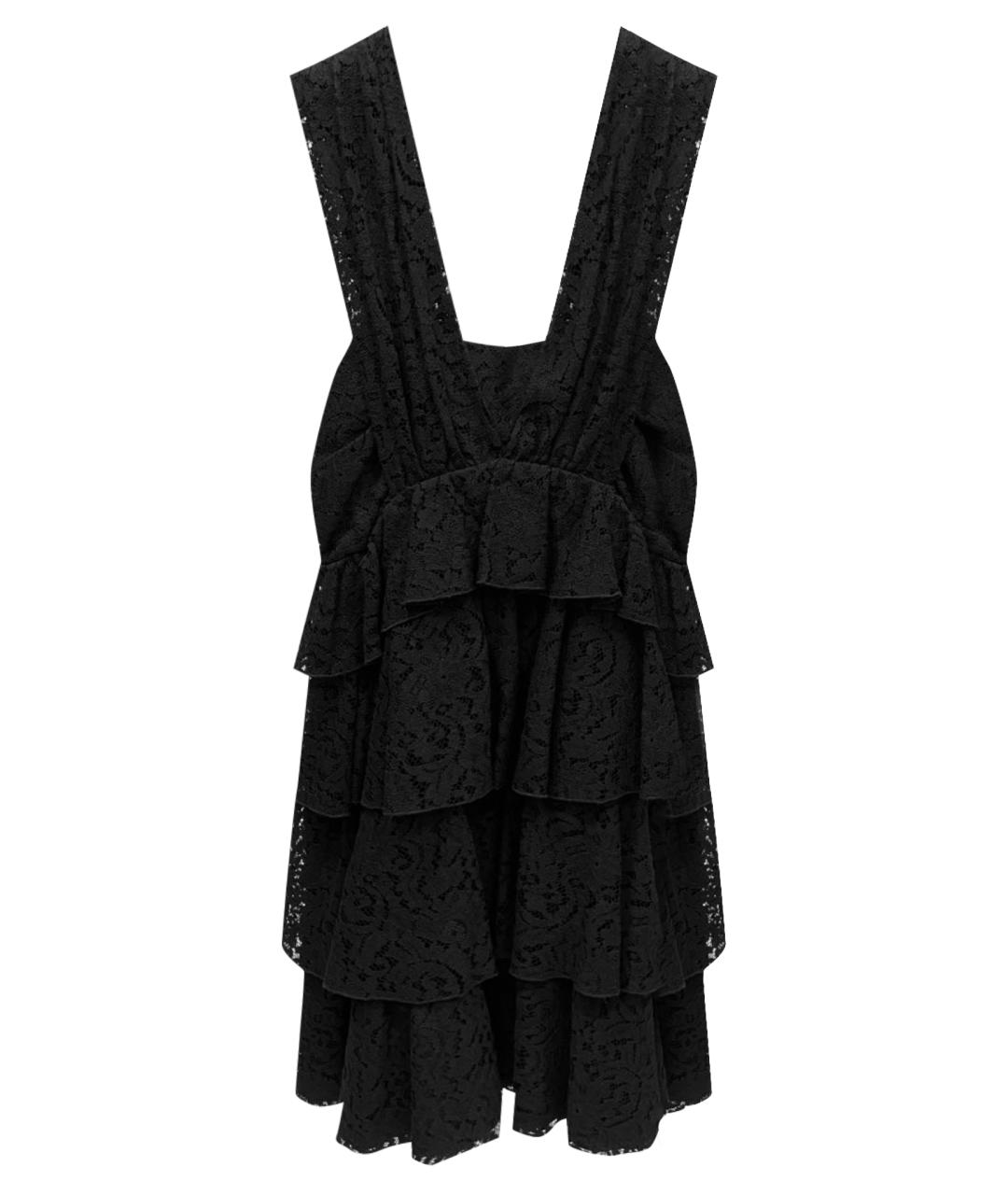 NO. 21 Черное хлопковое повседневное платье, фото 1
