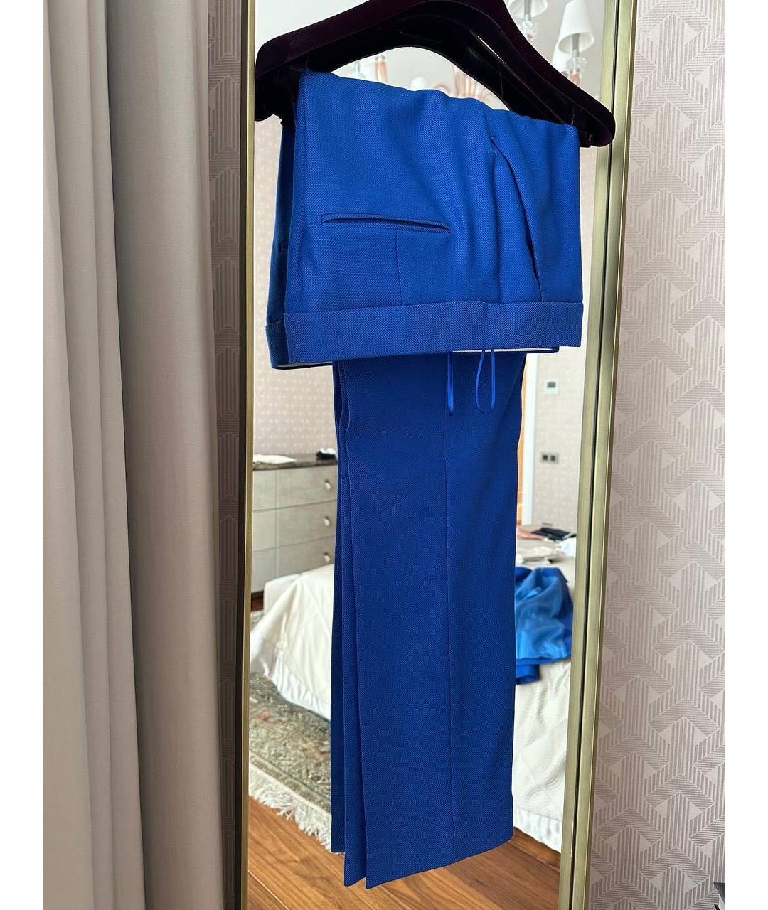 STELLA MCCARTNEY Синий шерстяной костюм с брюками, фото 4