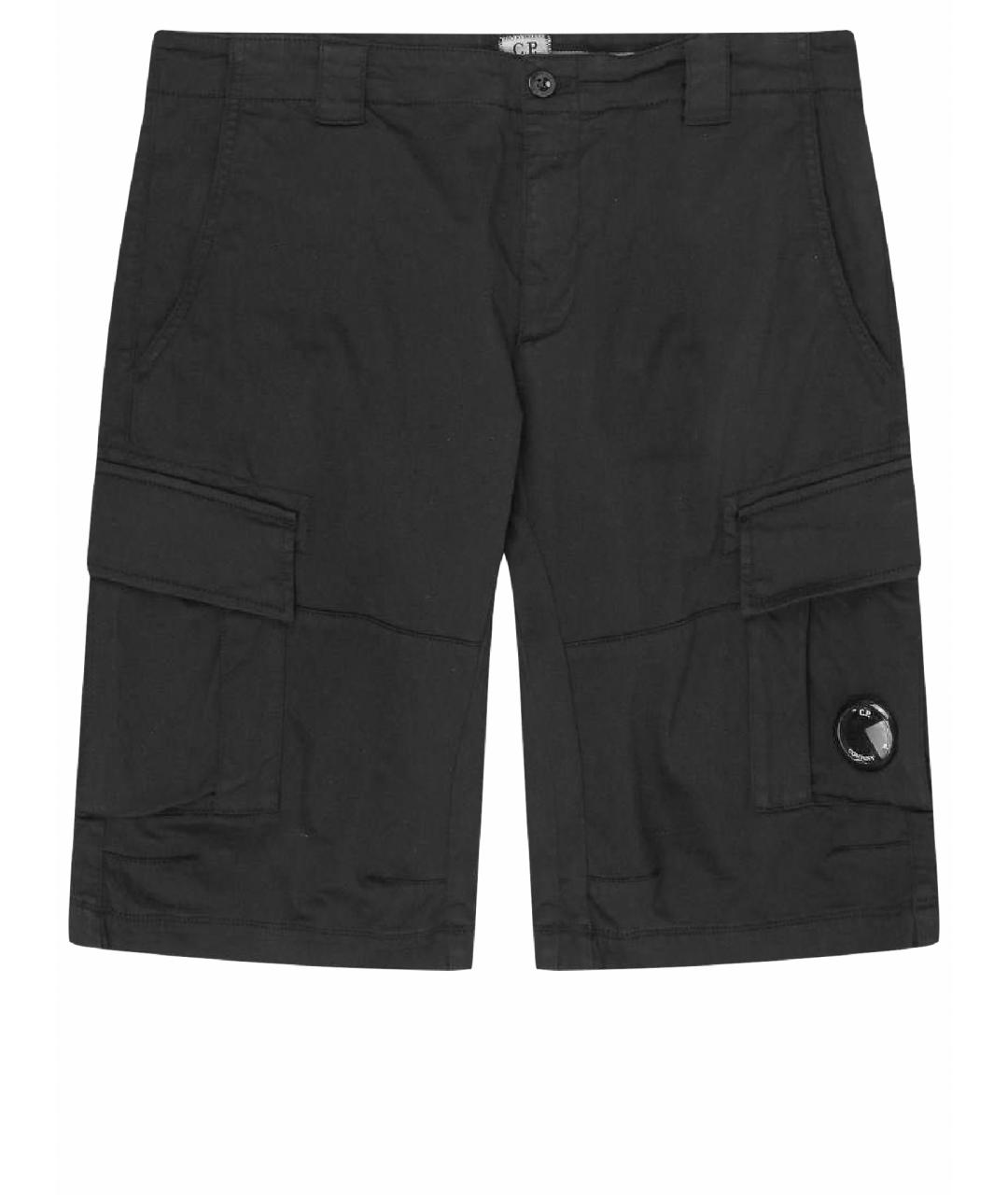 CP COMPANY Черные хлопковые шорты, фото 1