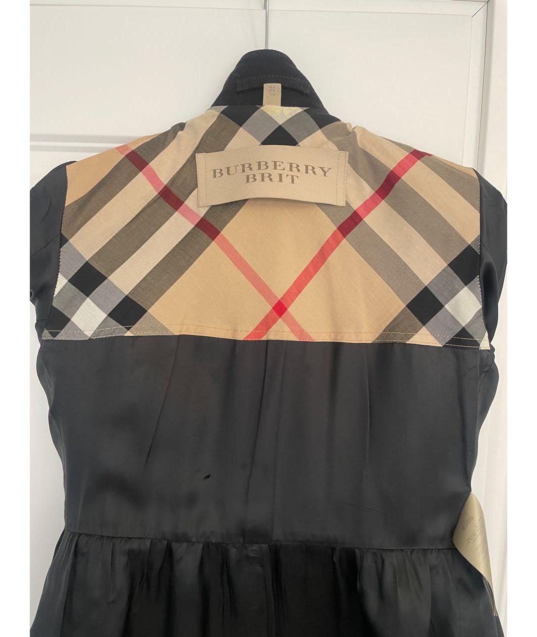 BURBERRY Черное шерстяное пальто, фото 3