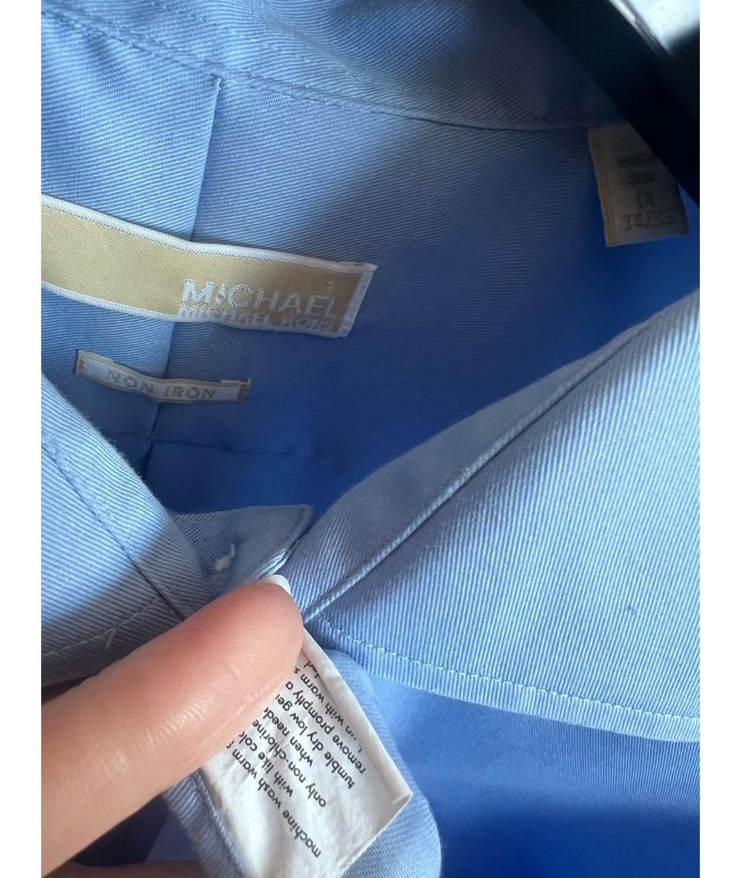MICHAEL KORS Голубая классическая рубашка, фото 3