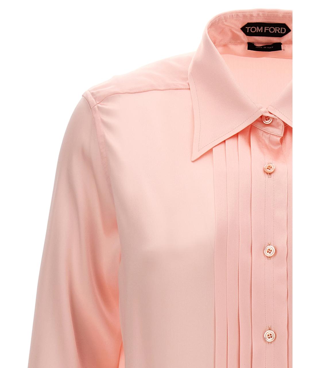 TOM FORD Розовая шелковая блузы, фото 3