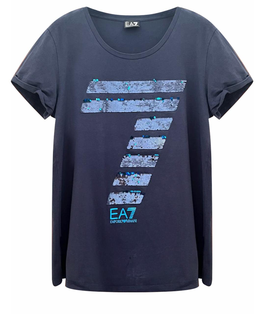 EA7 Темно-синяя футболка, фото 1