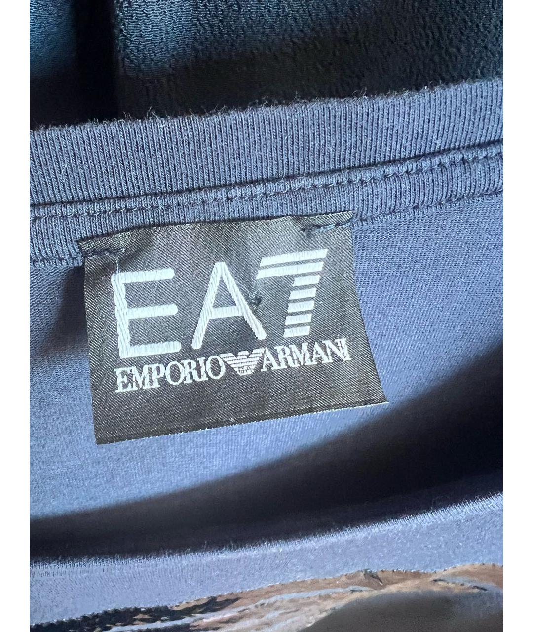 EA7 Темно-синяя футболка, фото 3