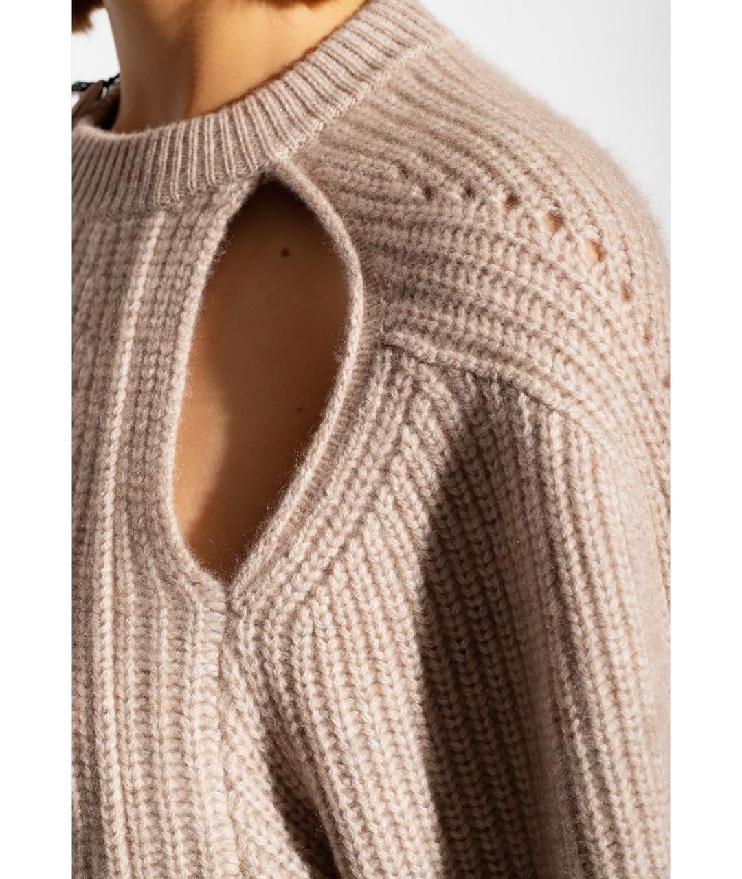 ISABEL MARANT Бежевый кашемировый джемпер / свитер, фото 3