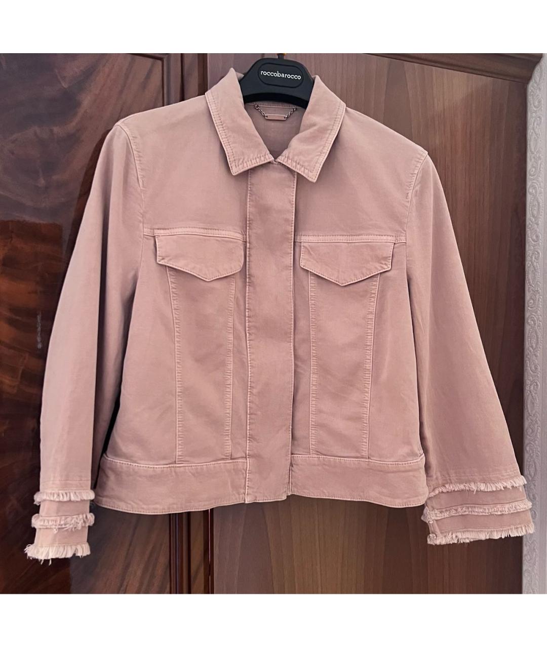 MARC CAIN Розовая хлопковая куртка, фото 4
