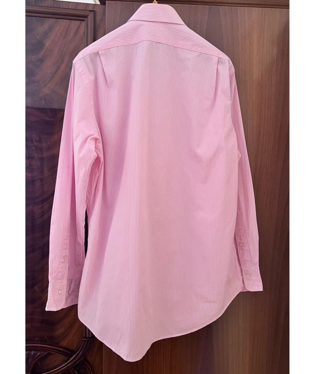 POLO RALPH LAUREN Розовая хлопковая классическая рубашка, фото 2