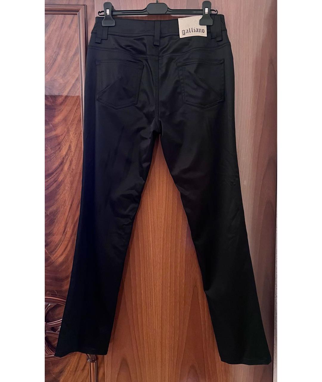 JOHN GALLIANO Черные прямые брюки, фото 2